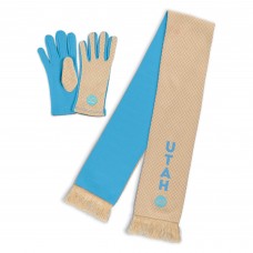 Женская Utah Mammoth WEAR by Erin Andrews Tonal Microcheck Scarf & Glove Set