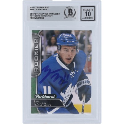 Zach Hyman Toronto Maple Leafs Autographed 2016-17 Upper Deck Parkhurst #363 Beckett Fanatics Witnessed Authenticated 10 Rookie Card