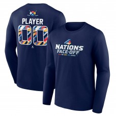 Футболка с длинным рукавом Fanatics 2025 4 Nations Face-Off Pick-A-Player - Navy