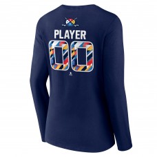 Футболка Fanatics Womens 2025 4 Nations Face-Off Pick-A-Player Long Sleeve V-Neck - Navy