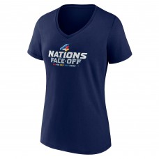Футболка Fanatics Womens 2025 4 Nations Face-Off Pick-A-Player V-Neck - Navy