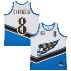 Unisex Washington Capitals Alexander Ovechkin Mitchell & Ness White Maxxed Out Fashion Basketball Jersey