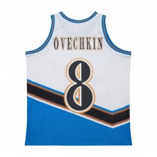 Unisex Washington Capitals Alexander Ovechkin Mitchell & Ness White Maxxed Out Fashion Basketball Jersey