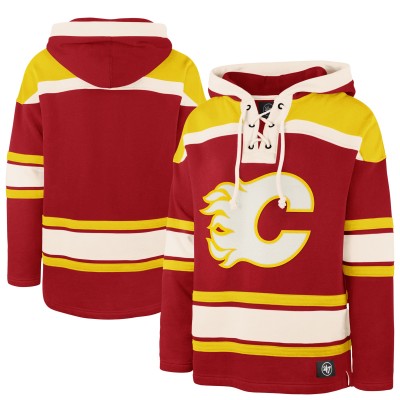 Calgary Flames 47 Red Superior Lacer Hoodie