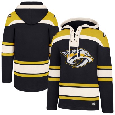 Nashville Predators 47 Black Superior Lacer Hoodie
