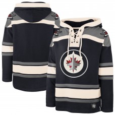 Winnipeg Jets 47 Navy Superior Lacer Lace-up Hoodie
