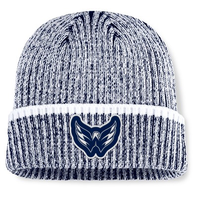 Шапка Washington Capitals Fanatics Navy/White Fundamental Haze Cuffed Knit