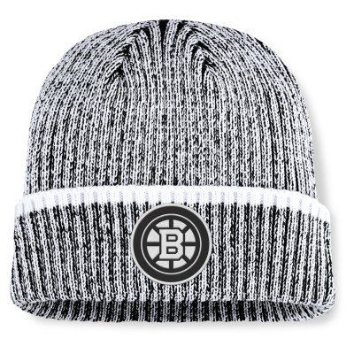 Шапка Boston Bruins Fanatics Black/White Fundamental Haze Cuffed Knit