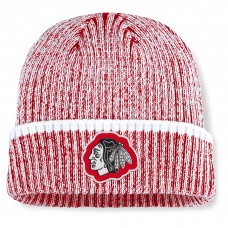 Шапка Chicago Blackhawks Fanatics Red/White Fundamental Haze Cuffed Knit Шапка Chicago Blackhawks Fanatics Red/White Fundamental Haze Cuffed Knit