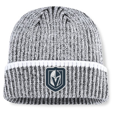 Шапка Vegas Golden Knights Fanatics Charcoal/White Fundamental Haze Cuffed Knit
