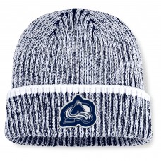 Шапка Colorado Avalanche Fanatics Navy/White Fundamental Haze Cuffed Knit