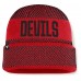 Шапка New Jersey Devils Fanatics Red/Black Fundamentals Shelter Cuffed Knit