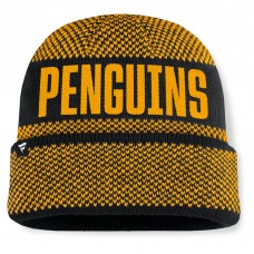Шапка Pittsburgh Penguins Fanatics Black/Gold Fundamentals Shelter Cuffed Knit