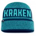 Seattle Kraken Fanatics Deep Sea Blue/Light Blue Fundamentals Shelter Cuffed Knit Hat
