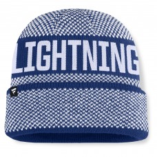 Tampa Bay Lightning Fanatics Blue/White Fundamentals Shelter Cuffed Knit Hat