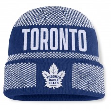 Toronto Maple Leafs Fanatics Blue/White Fundamentals Shelter Cuffed Knit Hat