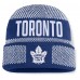 Toronto Maple Leafs Fanatics Blue/White Fundamentals Shelter Cuffed Knit Hat