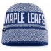 Toronto Maple Leafs Fanatics Blue/White Fundamentals Shelter Cuffed Knit Hat