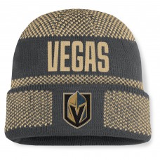 Шапка Vegas Golden Knights Fanatics Charcoal/Gold Fundamentals Shelter Cuffed Knit