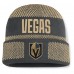 Шапка Vegas Golden Knights Fanatics Charcoal/Gold Fundamentals Shelter Cuffed Knit