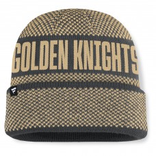 Шапка Vegas Golden Knights Fanatics Charcoal/Gold Fundamentals Shelter Cuffed Knit