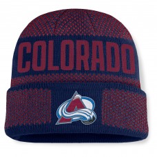 Шапка Colorado Avalanche Fanatics Navy/Burgundy Fundamentals Shelter Cuffed Knit