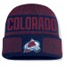 Шапка Colorado Avalanche Fanatics Navy/Burgundy Fundamentals Shelter Cuffed Knit