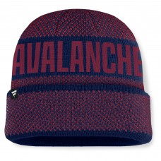 Шапка Colorado Avalanche Fanatics Navy/Burgundy Fundamentals Shelter Cuffed Knit