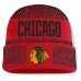 Шапка Chicago Blackhawks Fanatics Red/Black Fundamentals Shelter Cuffed Knit