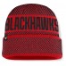 Шапка Chicago Blackhawks Fanatics Red/Black Fundamentals Shelter Cuffed Knit