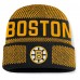 Шапка Boston Bruins Fanatics Black/Gold Fundamentals Shelter Cuffed Knit