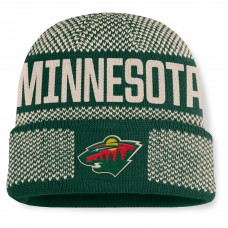 Шапка Minnesota Wild Fanatics Green/Cream Fundamentals Shelter Cuffed Knit