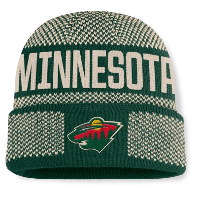 Шапка Minnesota Wild Fanatics Green/Cream Fundamentals Shelter Cuffed Knit