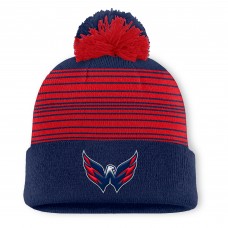 Шапка с помпоном Washington Capitals Fanatics Navy Fundamental Spirit Cuffed Knit