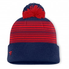 Шапка с помпоном Washington Capitals Fanatics Navy Fundamental Spirit Cuffed Knit