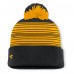Boston Bruins Fanatics Black Fundamental Spirit Cuffed Pom Knit Hat