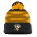 Шапка с помпоном Pittsburgh Penguins Fanatics Black Fundamental Spirit Cuffed