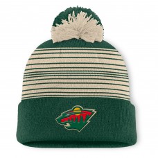 Шапка с помпоном Minnesota Wild Fanatics Green Fundamental Spirit Cuffed Knit