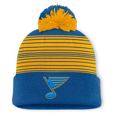 St. Louis Blues Fanatics Navy Fundamental Spirit Cuffed Pom Knit Hat