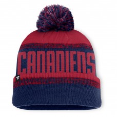 Шапка с помпоном Montreal Canadiens Fanatics Navy/Red Fundamentals Thrive