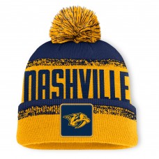Шапка с помпоном Nashville Predators Fanatics Gold/Navy Fundamentals Thrive