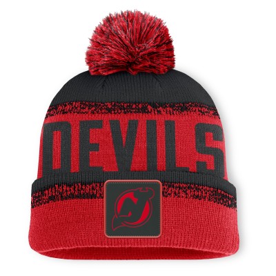 Шапка с помпоном New Jersey Devils Fanatics Red/Black Fundamentals Thrive