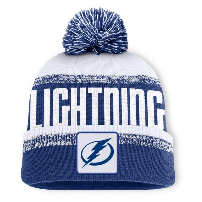 Шапка с помпоном Tampa Bay Lightning Fanatics Blue/White Fundamentals Thrive