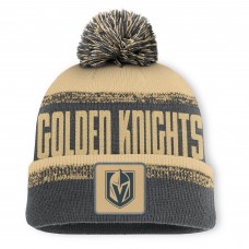 Шапка с помпоном Vegas Golden Knights Fanatics Charcoal/Gold Fundamentals Thrive