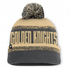 Шапка с помпоном Vegas Golden Knights Fanatics Charcoal/Gold Fundamentals Thrive