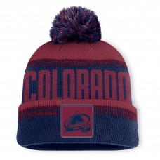 Шапка с помпоном Colorado Avalanche Fanatics Navy/Burgundy Fundamentals Thrive