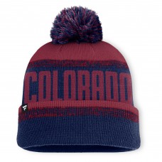 Шапка с помпоном Colorado Avalanche Fanatics Navy/Burgundy Fundamentals Thrive