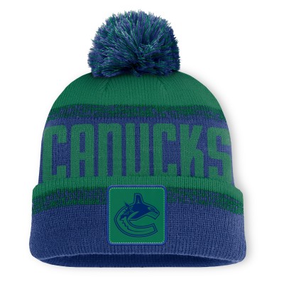 Шапка с помпоном Vancouver Canucks Fanatics Blue/Green Fundamentals Thrive