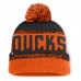 Шапка с помпоном Anaheim Ducks Fanatics Orange/Black Fundamentals Thrive