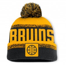 Шапка с помпоном Boston Bruins Fanatics Black/Gold Fundamentals Thrive